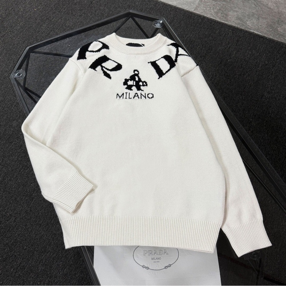 Prada Ivory Knit with Black Accents